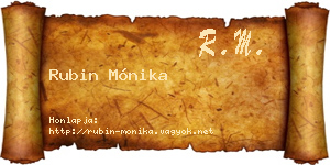 Rubin Mónika névjegykártya